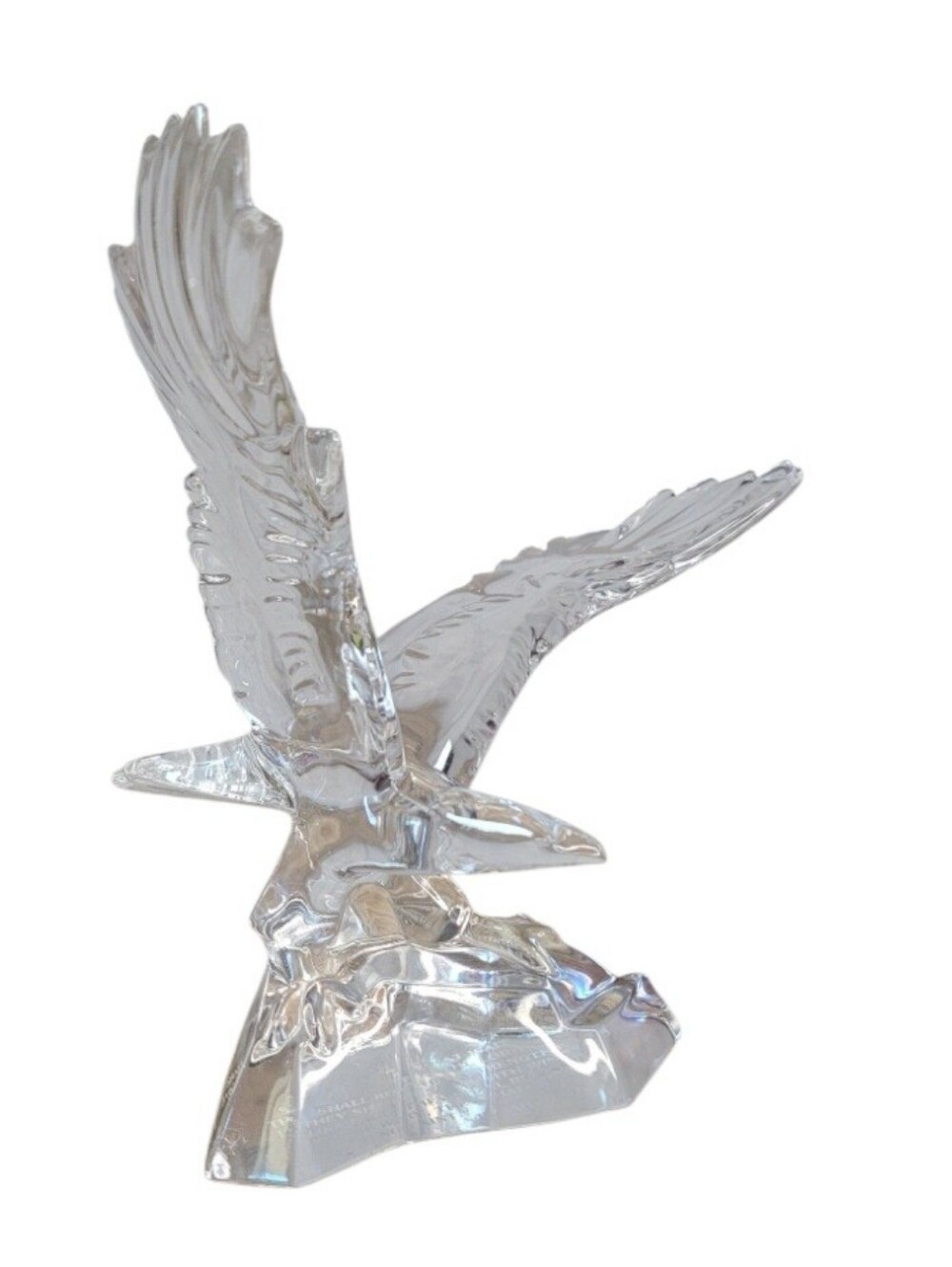 Clear GlassCrystal Cathedral Ministries Isaiah 40:31 Eagle Sculpture -Glass Art